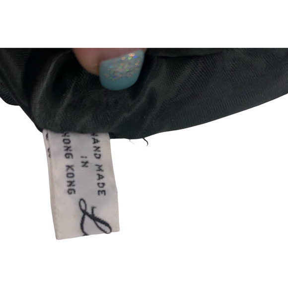 LA REGALE Black Beaded Evening Hand Bag w/Shoulder‎ Chain Strap - Picture 7 of 11